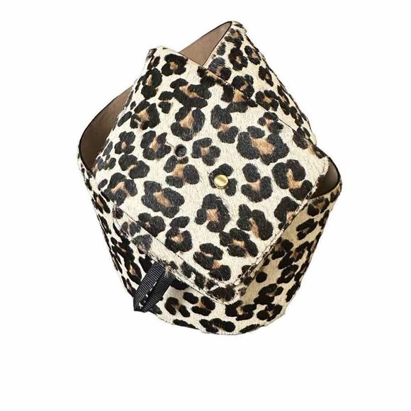 Ann Taylor Accessories Womeny Leather Belt Leopard SZ M - Picture 5 of 13